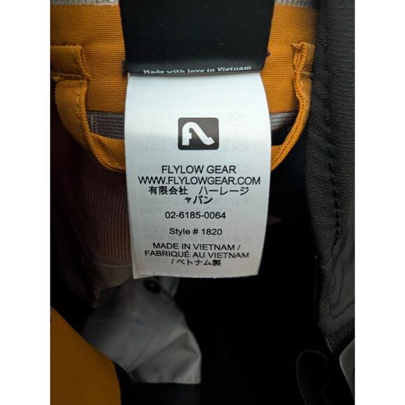 Flylow Snow Ski Baker Bib Mens 2XL Mustard Insulated Adjustable Strap 1820 NWT - Picture 4 of 5